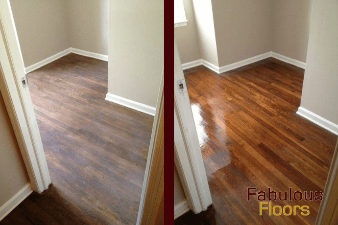 before and after floor refinishing in michigan