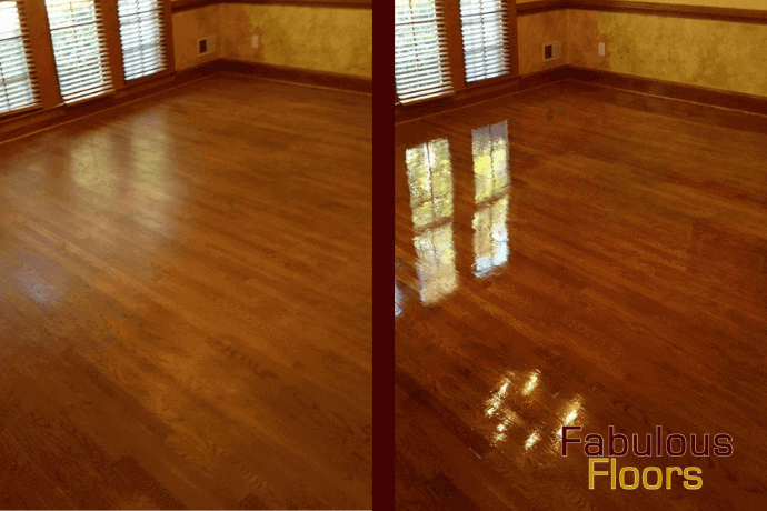 Before and After Hardwood Floor Resurfacing Ann Arbor, MI