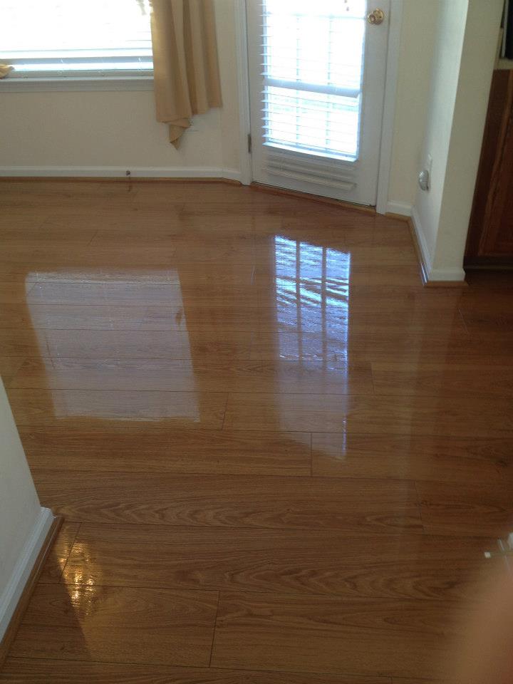 A hardwood floor after being refinished in detroit michigan