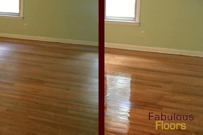 before and after floor refinishing in sterling heights, mi