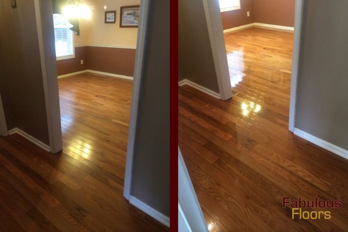 before and after floor resurfacing shelby