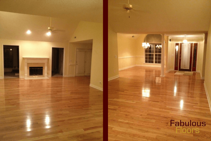 before and after floor resurfacing service in rochester, mi