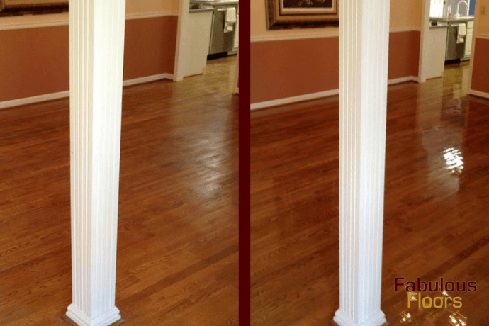before and after hardwood resurfacing