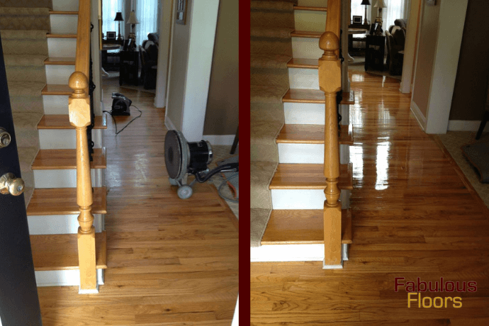before and after hardwood floor resurfacing in detroit, mi